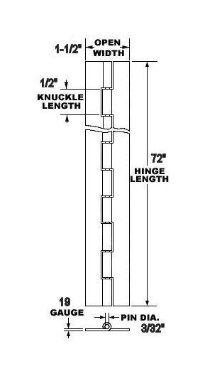 Heavy-Duty Stainless Steel Continuous Hinges - Image 2