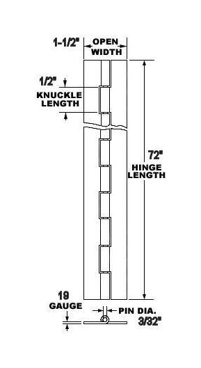 Heavy-Duty Stainless Steel Continuous Hinges - Image 2