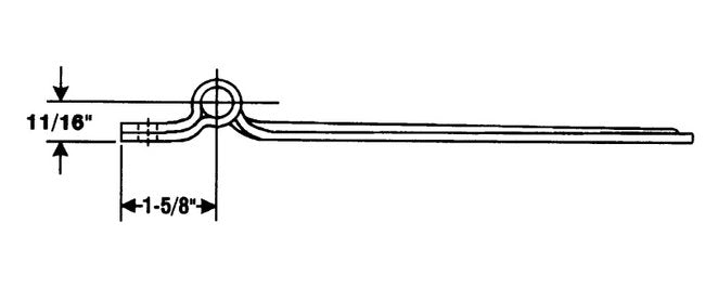 12" Strap Hinge - Steel, Zinc-plated, 8 Ga. - Image 3