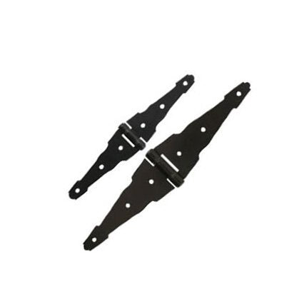 6-Inch Strap Hinge - Steel Zinc Plate Black Finish - Image 1