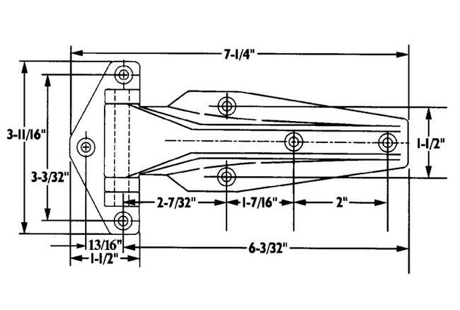 Stainless Steel Vent/Refrigerator Hinge - Image 2