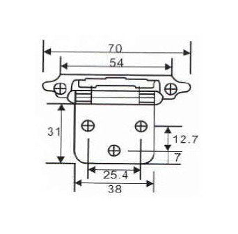Monroe 191 Series Cabinet Hinge - Satin Nickel, 1.20mm Gauge - Image 2