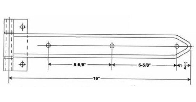 Steel Square Corner Hinge with Reverse Brackets - Heavy Duty Truck/Trailer Embossed Hinge - Image 2