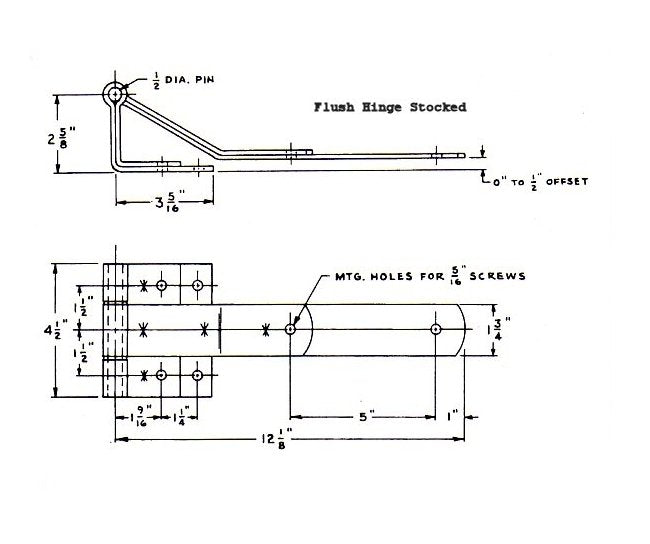 Heavy Duty Square Corner Steel Hinge - Image 2