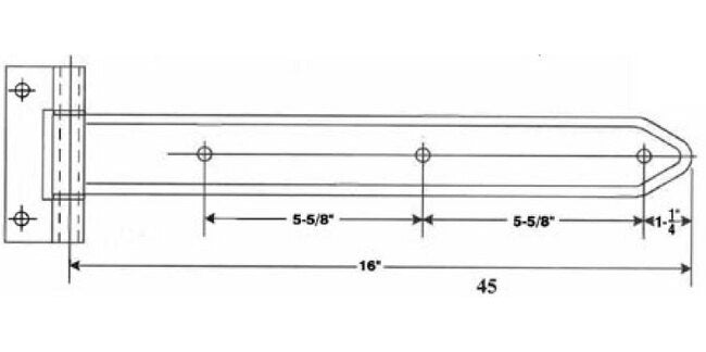 Stainless Steel Narrow Bracket Over The Seal Hinges - Image 2