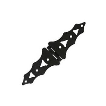 Monroe S59 10" Strap Hinge - Steel Zinc Plate Black Finish - Image 1