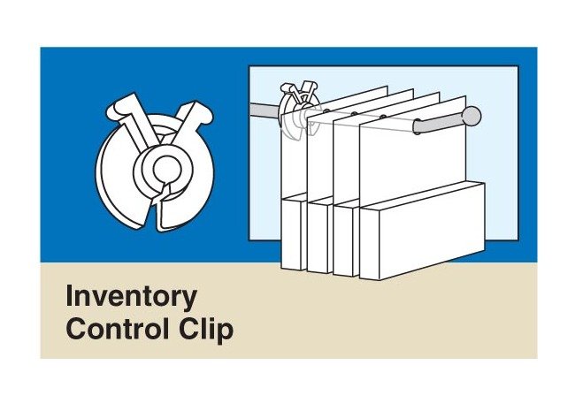 Clear ICC Inventory Control Clip for Pegboard Hooks - Pack of 5000 - Image 1