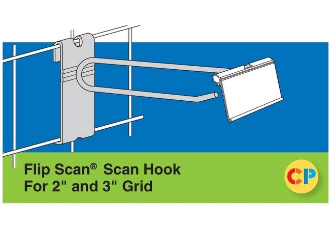 Flip Scan Hooks for 2" and 3" Grid - Pack of 100 - Image 1