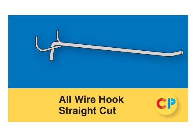 Heavy Duty Straight Cut All Wire Hooks 6" x 0.225" - Image 1