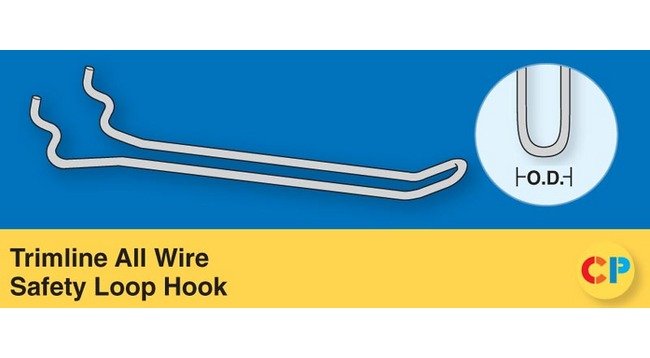 Trimline All Wire Safety Loop Hooks - 4" Medium Gauge (Pack of 500) - Image 1