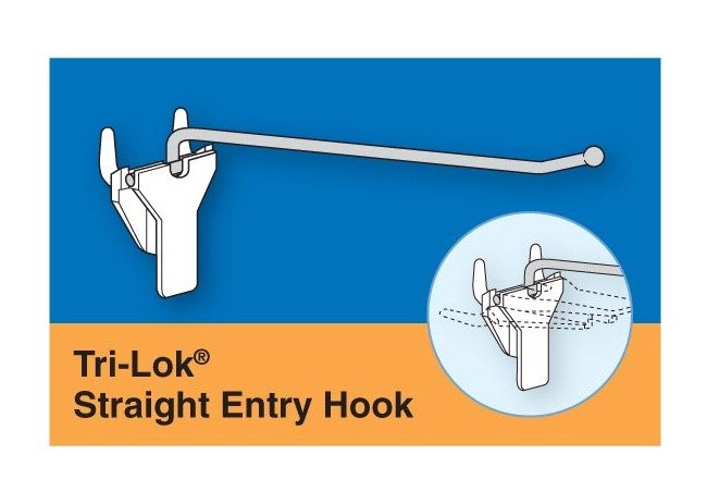 Tri-Lok Swivel Straight Entry Pegboard Hooks - 8-inch, Pack of 100 - Image 1