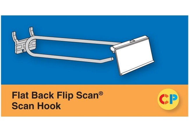 Heavy Duty 11" Flat Back Scan Hook for Slatwall - Pack of 100 - Image 1