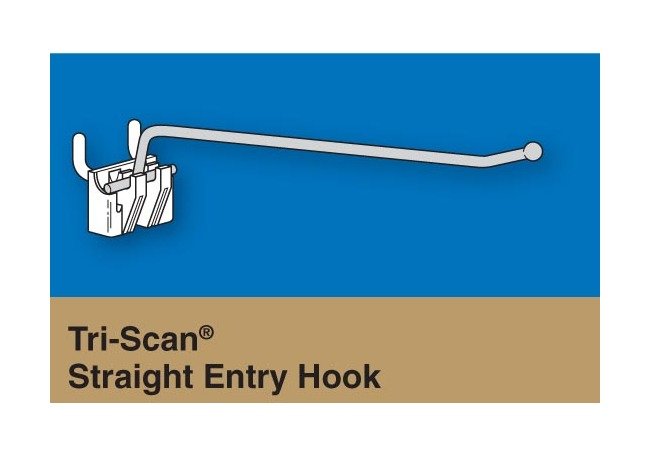 Heavy Gauge Tri-Scan Straight Entry Hooks 9" - Image 1