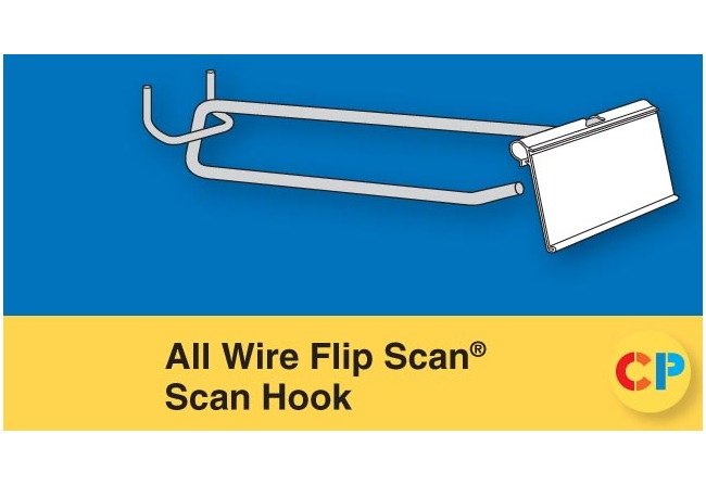 Heavy-Duty 8" Flip Scan Hooks (Pack of 100) - Image 1