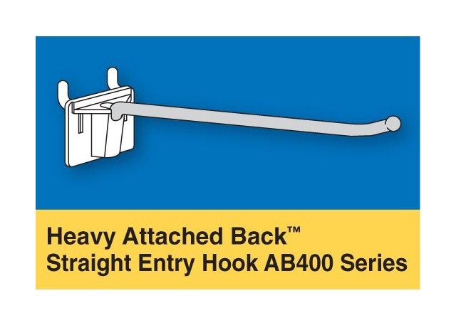 Heavy Duty Attached Back Straight Entry Hooks 12" - Image 1