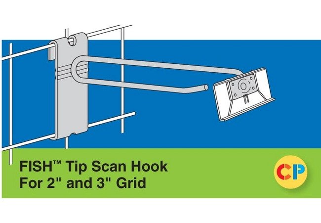 Heavy Gauge Fish Tip Scan Hooks for 2" and 3" Grid - Image 1