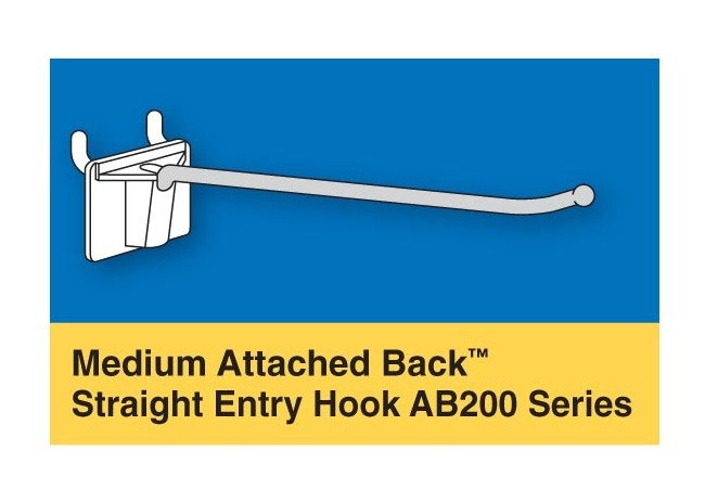 Medium Attached Back Straight Entry Hooks - Pack of 100 - Image 1