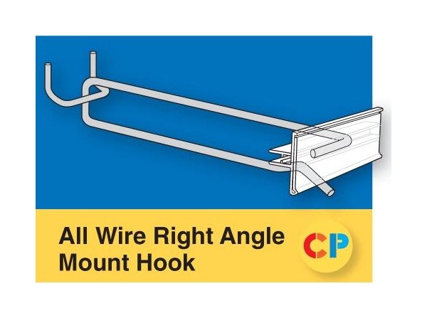 Heavy-Duty 1-Pc All Wire Right Angle Mount Scan Hooks for Pegboards and Slatwalls - Image 1