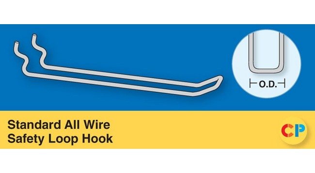 Heavy Duty Safety Loop Hooks - 10" x 0.187" - Image 1