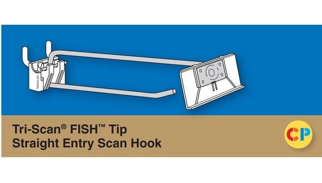 Straight Entry Tri-Scan Fish Tip Corrugated Hooks - 11" x 0.187" - Image 1