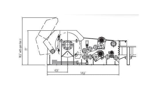 Vecoplan VTH Series 115 st/hr Horizontal Drum Chipper - Image 3
