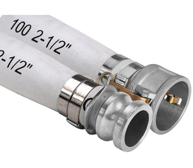 Synthetic Double Jacket Mill Discharge Hose - SBR Lined - 2-1/2 in x 50 ft - Image 1