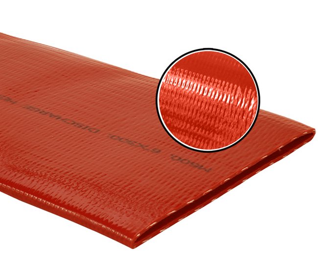 Seal Fast 1 1/2" Red PVC Sidewinder Medium Duty Discharge Thermoplastic Hose - Image 1