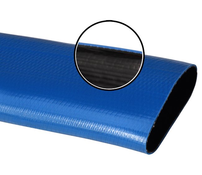 Contitech Blue Flat Discharge Hose - 4in x 300ft - Image 1