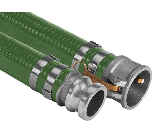 Green PVC Suction Assemblies - 4in x 20ft - Image 1