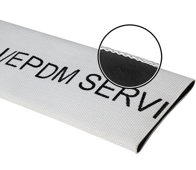EPDM Lined 1-1/2 Inch Single Jacket Mill Hose - 100 ft Length - Image 1