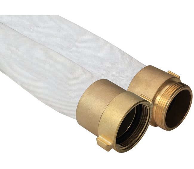 50 ft Brass Coupler Fire Hose Assembly - Image 1
