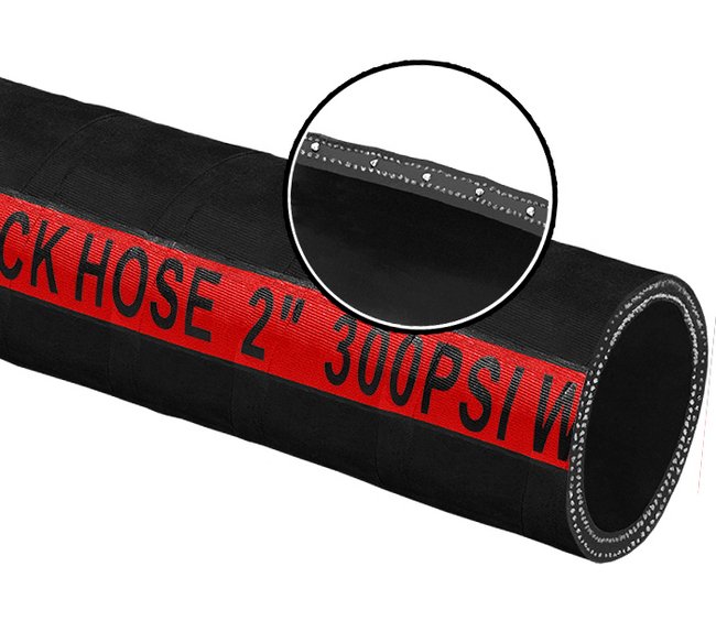 Seal Fast 1 1/2in 300 PSI Black Nitrile Tank Truck Petroleum Hose - Image 1