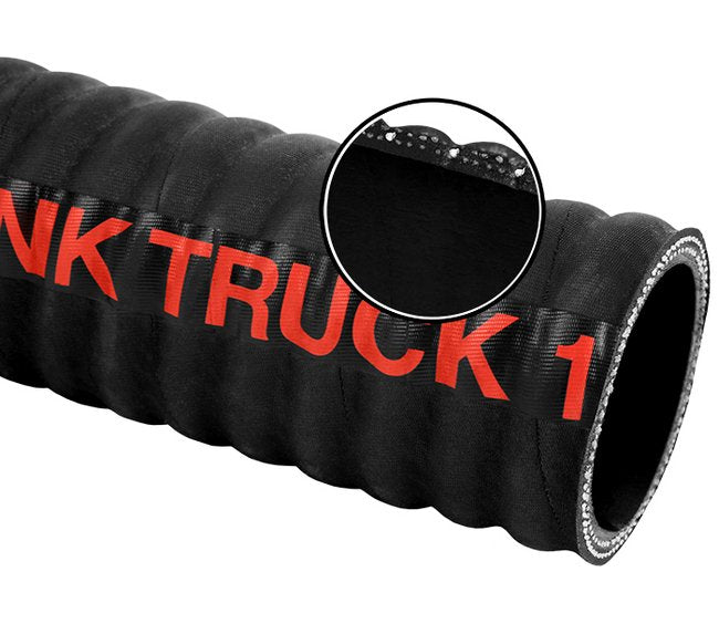 2 Inch 150 PSI Black Nitrile Tank Truck Petroleum Hose - Image 1
