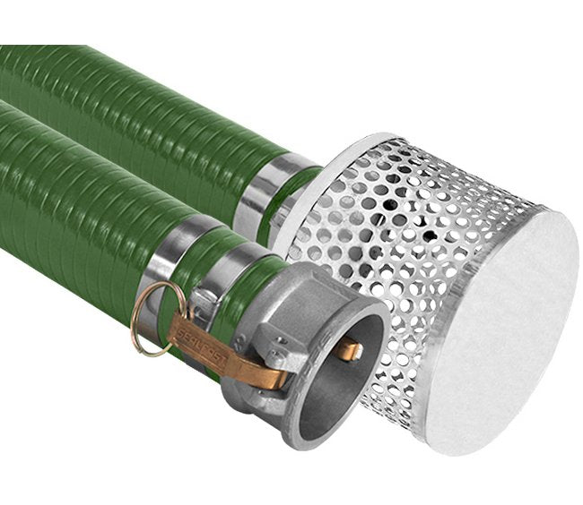 Green PVC Suction Hose Assemblies - 4 inch - Image 1
