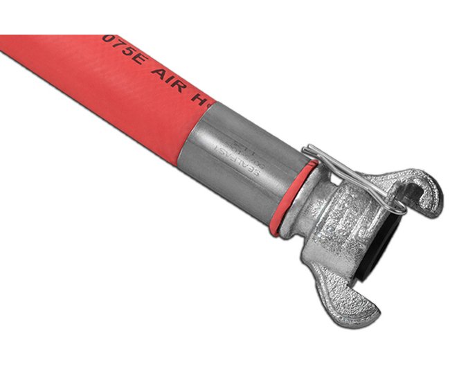 Premium Industrial Rubber Air Hose - 1 Inch, 300 PSI, Red, 50 ft Length - Image 1