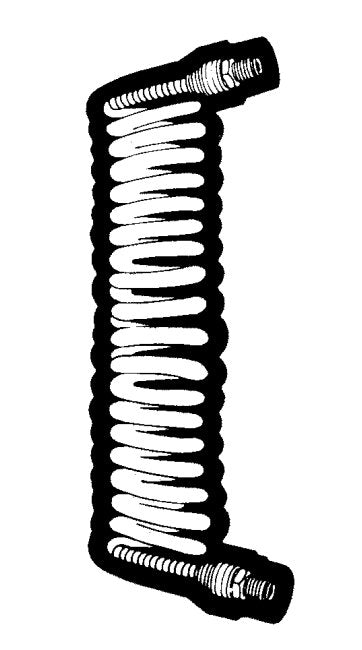 1/2" Male Pipe Thread Nylon Air Brake Tubing Recoil Kit - 12 ft - Image 1