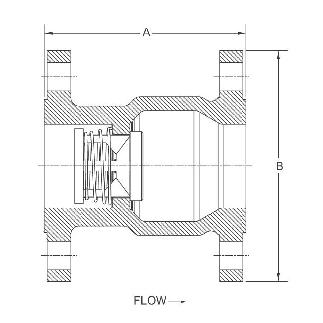 6" HV Style Flanged Check Valve with 0.500 psi Cracking Pressure - Image 2