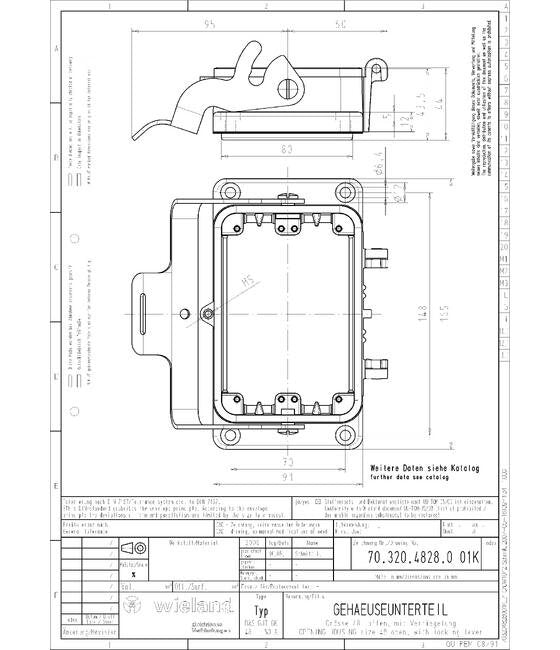 Wieland Industrial Connector Housing 32-Pole Bottom Base GK 48 50 A - Image 1