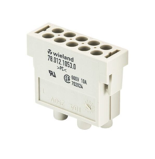Wieland 4 kV Impulse Voltage Pin Insert - 10 Pole Male Connector - Image 1