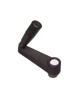 Industrial Fold-A-Way Crank Handle - Black Technopolymer (6.3 in) - Image 1