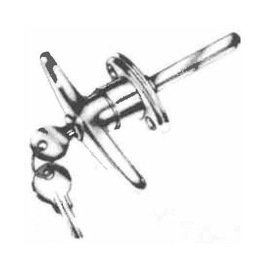 Chrome Plated Locking T-Handle - Square Shank - Image 1