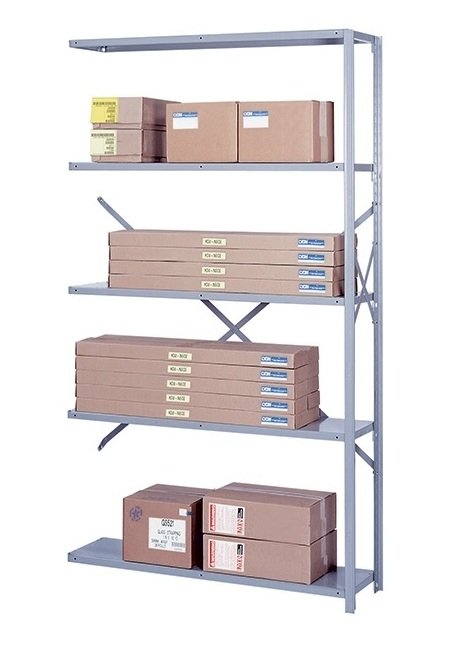 12" Depth Open Add-On Unit Industrial Shelving - 48" Width - Image 1