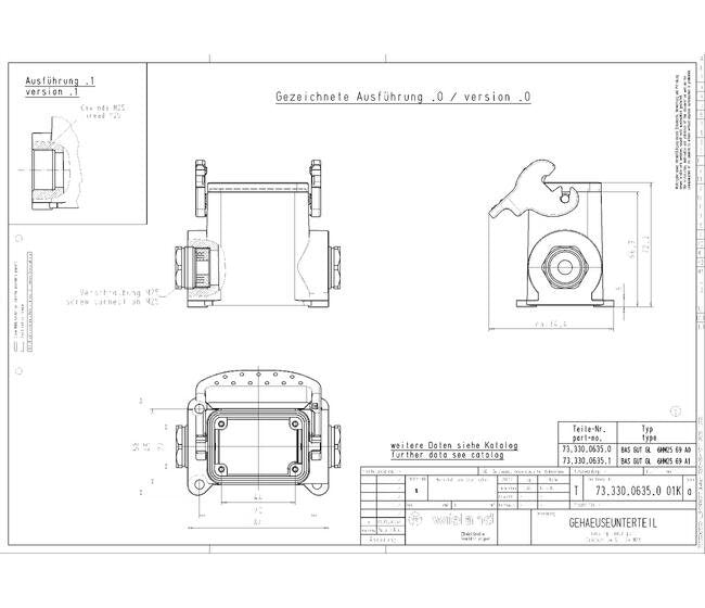 Wieland Industrial Connector Housing - 6-Pole Multi-Pole Heavy-Duty - Image 1