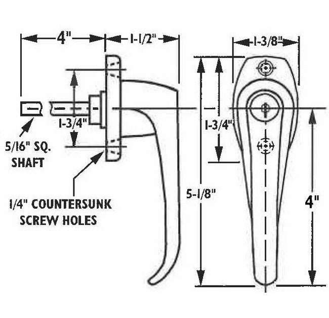 Chrome Plated Non-Locking Lever Handle - Image 2
