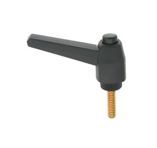 Adjustable Plastic Button Head Steel Stud - Inch MRX.P 1/2-13 X 2.00 - Image 1
