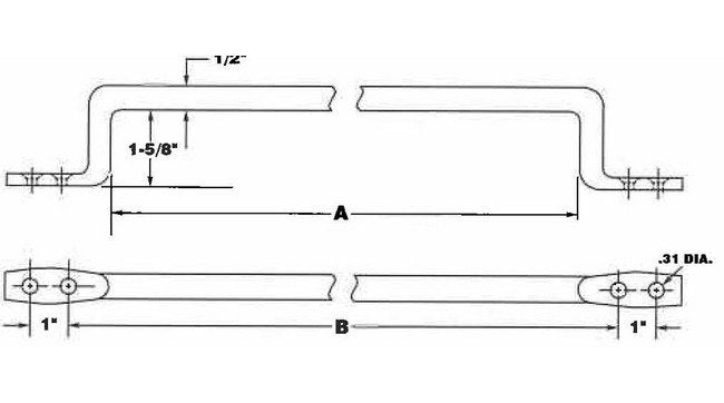 517 Series Steel Assist Handles - Chrome Plated - Image 2