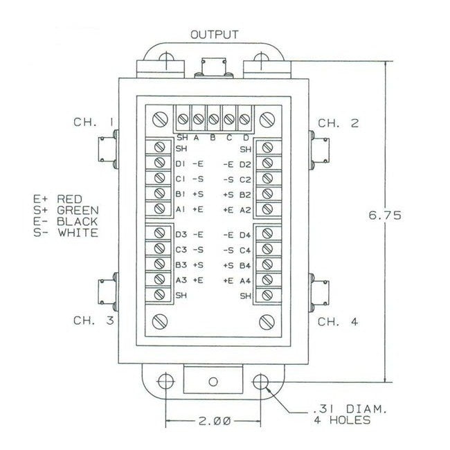 4-Channel NEMA-4X Summing Junction Box with Cord Grips - Image 3