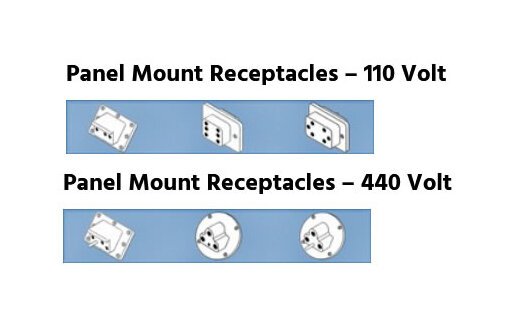 Navy Specification Panel Mount Receptacles - 110 Volt, 3FT20P - Image 1