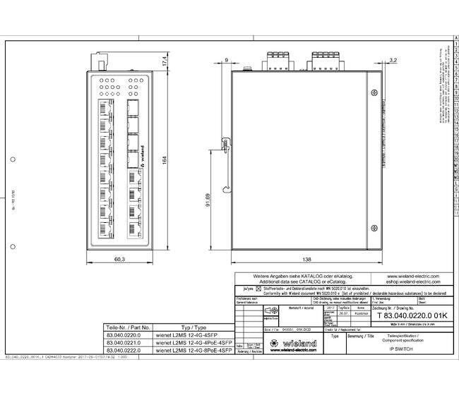 Wieland Wienet L2MS 12-4G-4SFP IP Switch - Image 3
