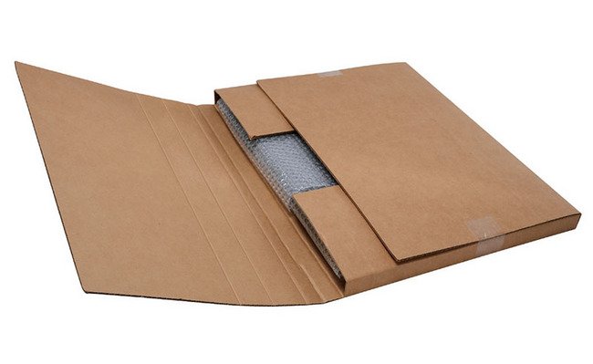 Jumbo Kraft Easy-Fold Corrugated Mailer - 28x28 in - Image 1
